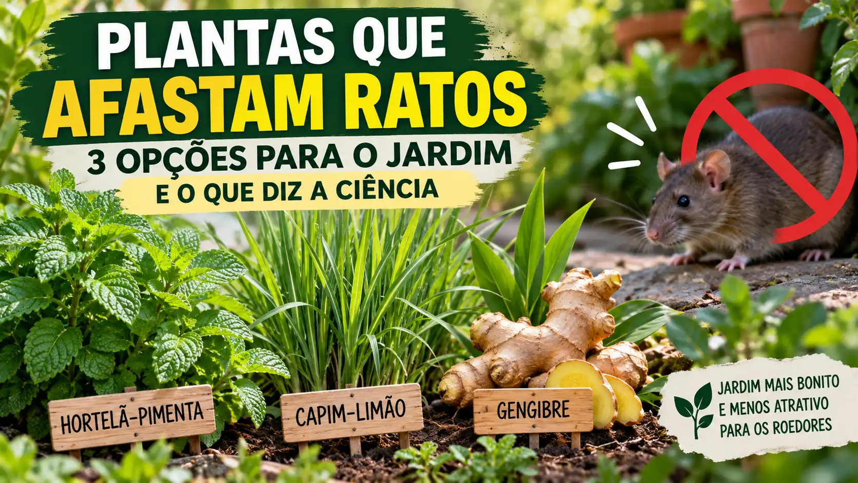 Plantas que afastam ratos do jardim